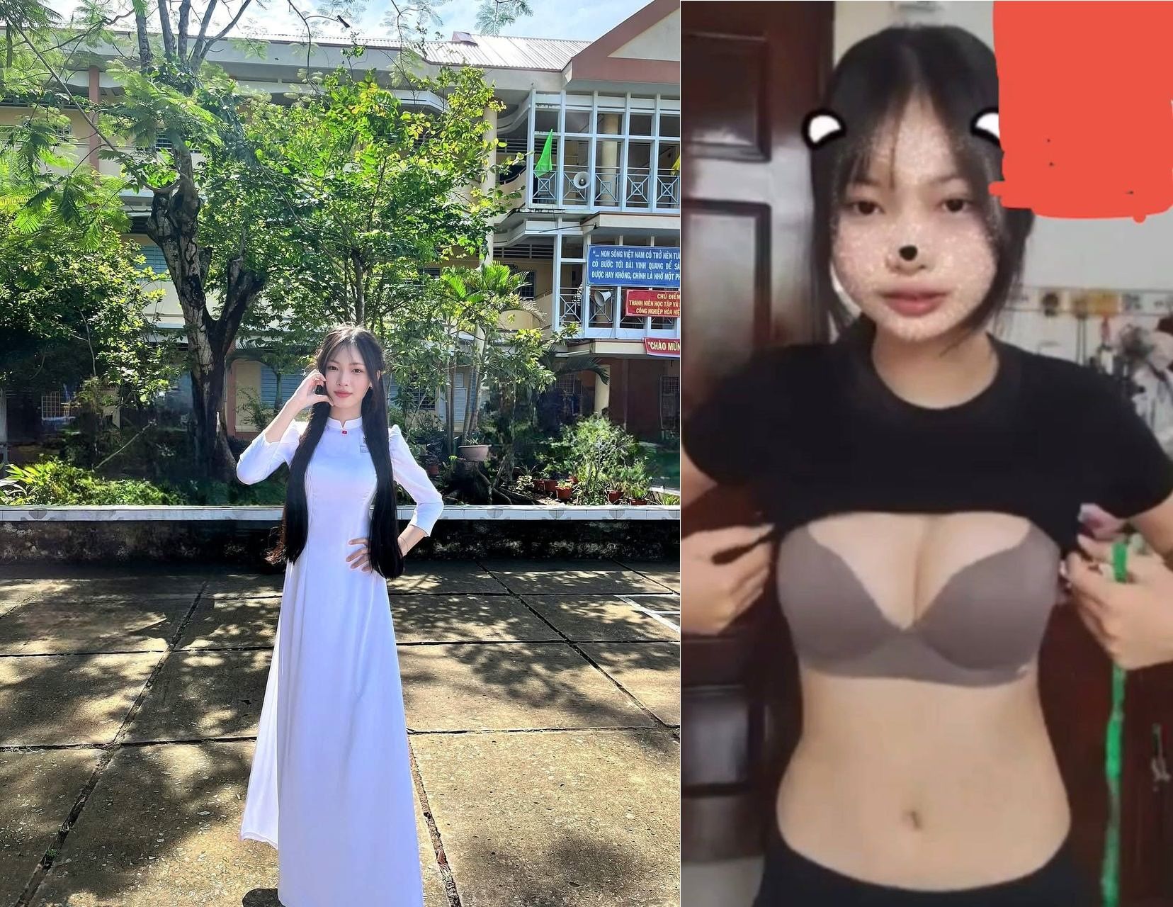 Clip nóng cô nữ sinh bị bạn trai cũ quay lén