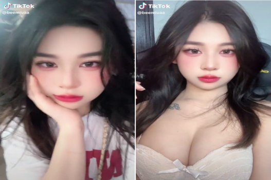 Tiktoker xinh thỏa mãn mê đắm trong khoảnh khắc nóng bỏng