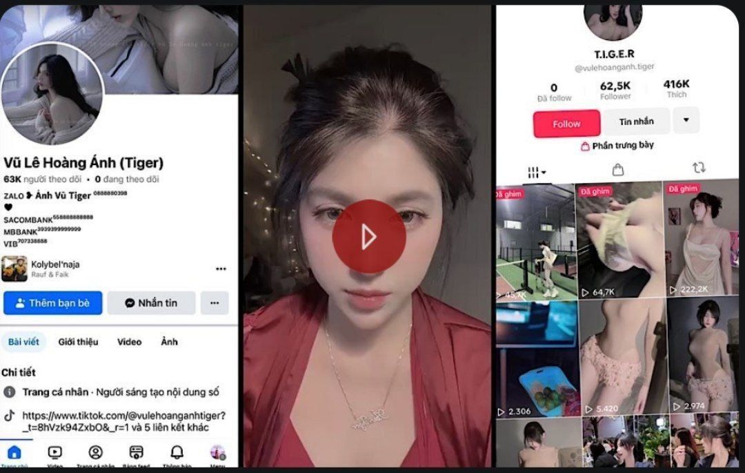 Clip nóng Vũ Lê Hoàng Ánh Tiktoker sexy gây bão