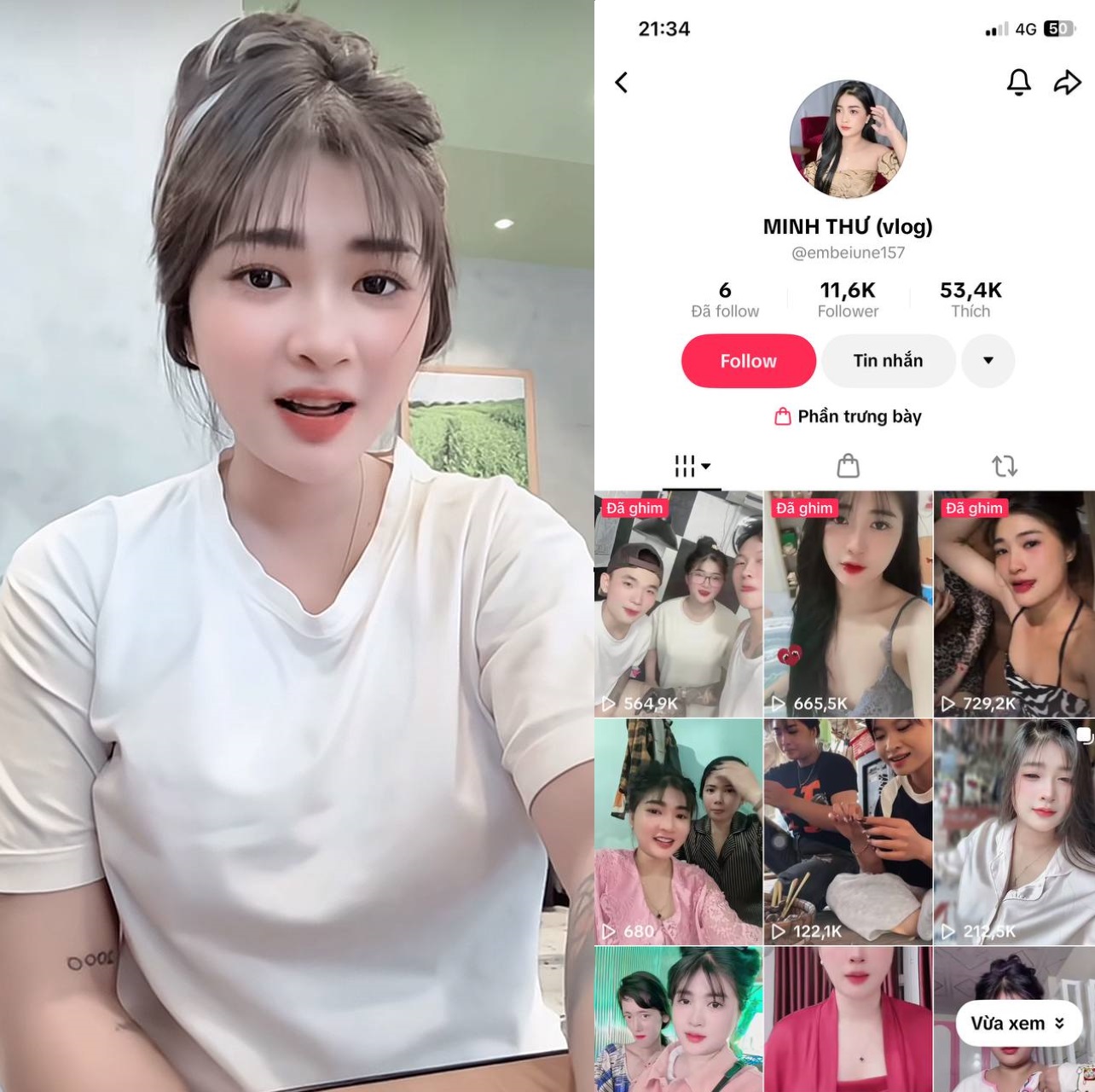 Video sex Minh Thư hot TikToker