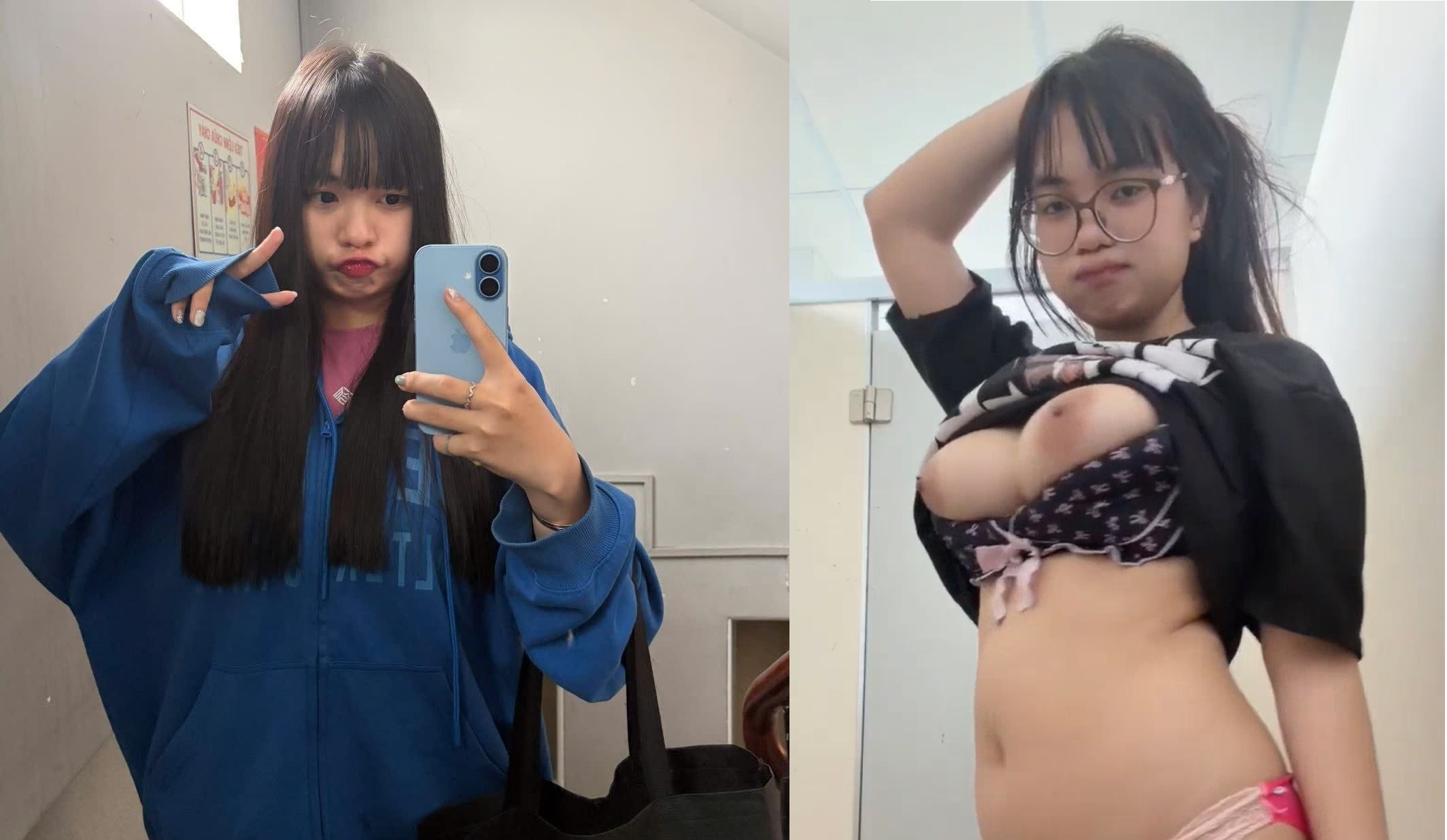 Em SV vú to nũng nịu xin liếm bím